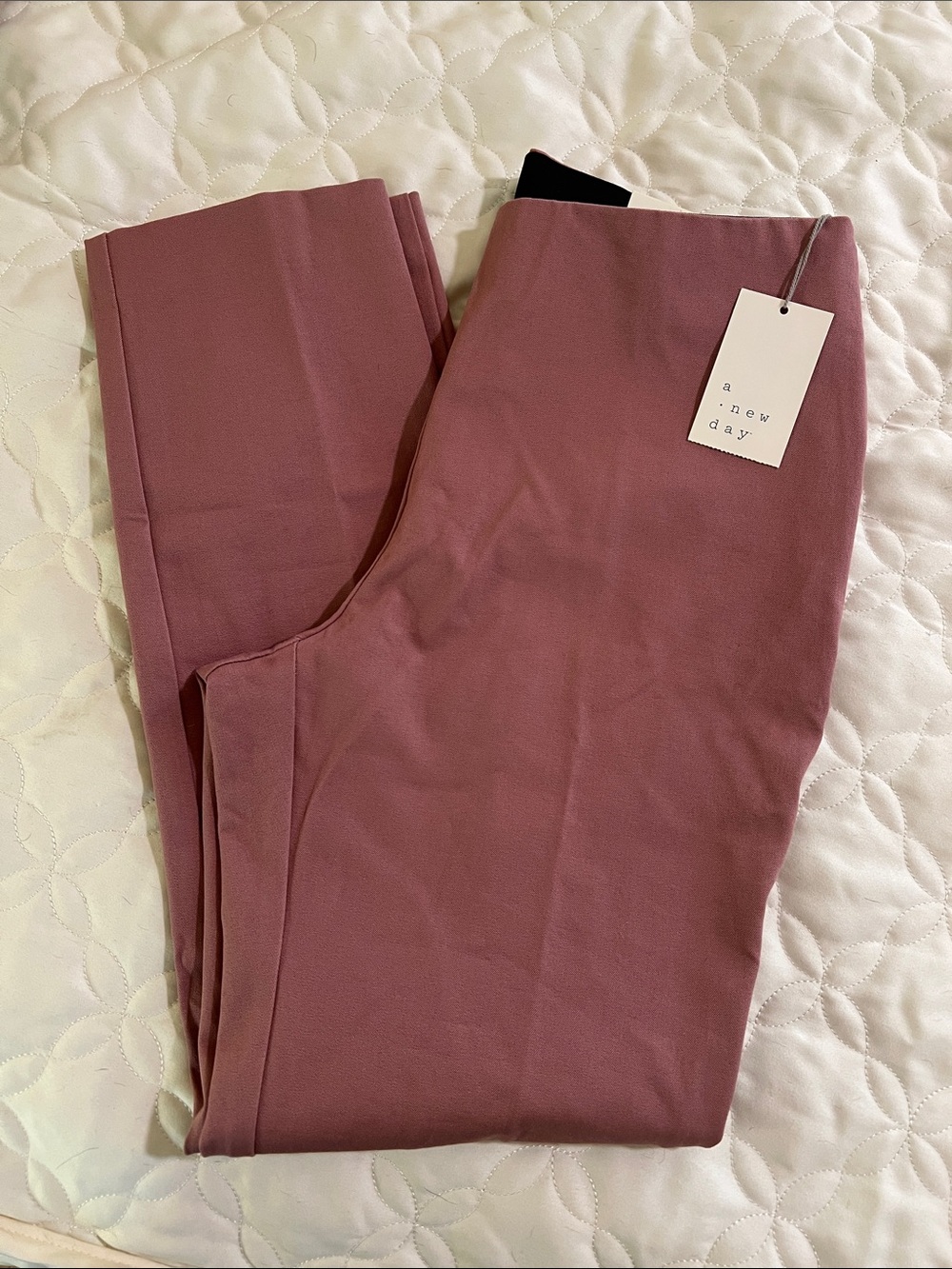 a new day Dusty Rose Skinny Ankle High Rise Fitted Hip & Thigh Pants Stretch 8R